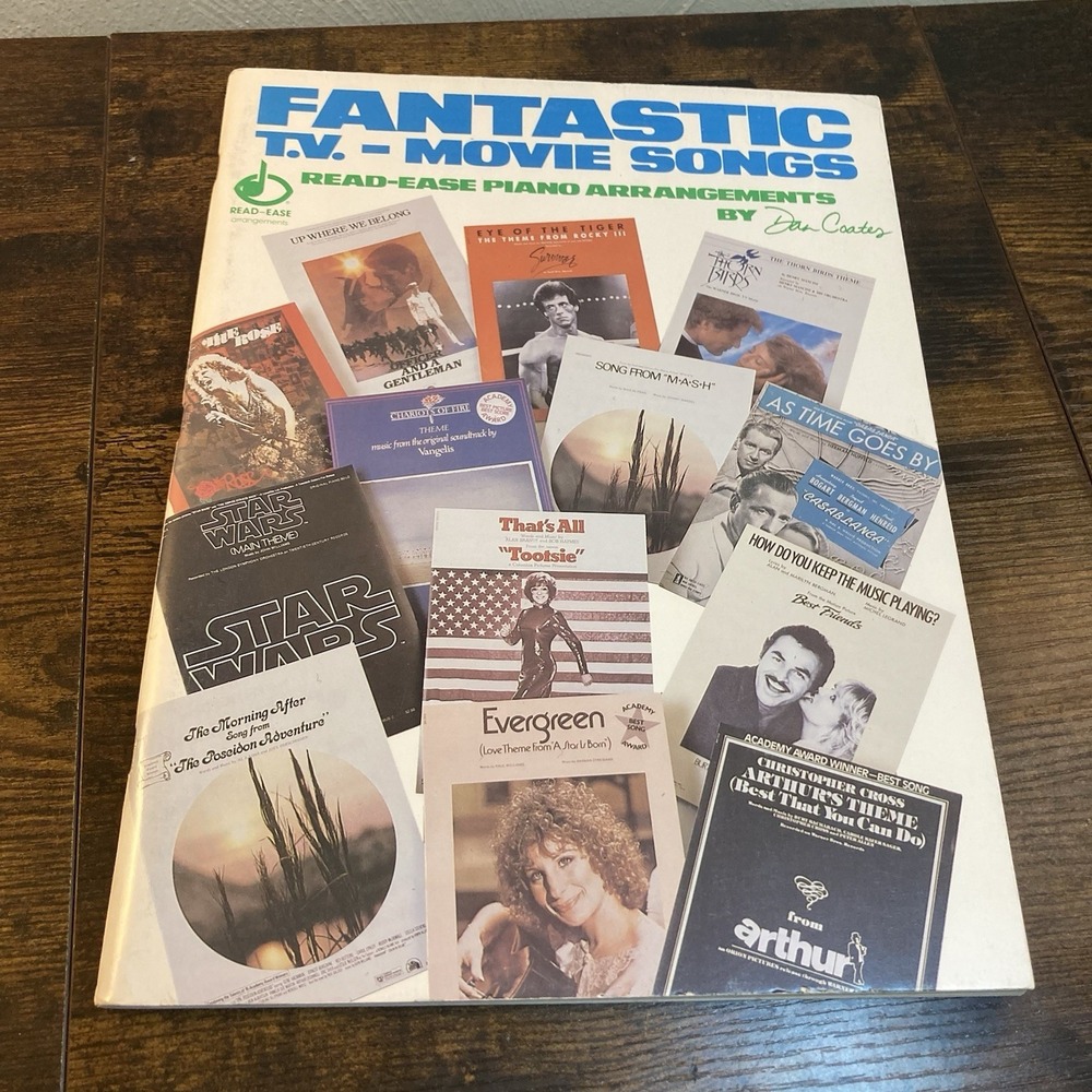 Fantastic TV Movie Songs Read-Ease Piano Arrangements by Dan Coates Book